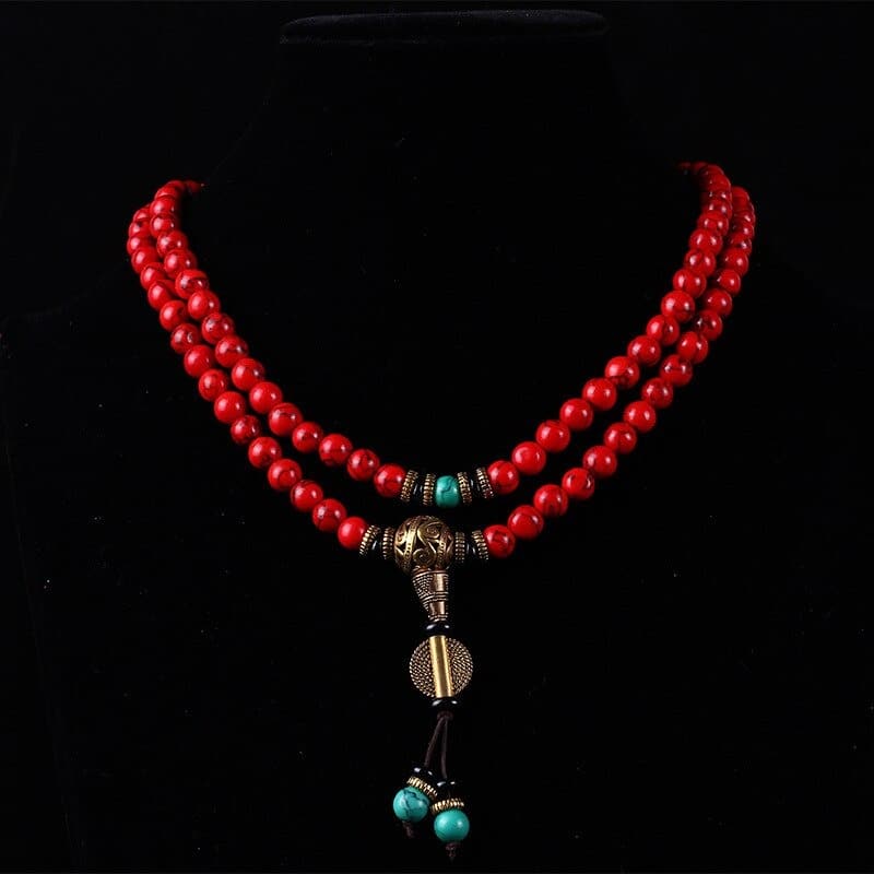 collier porte chance tibetain