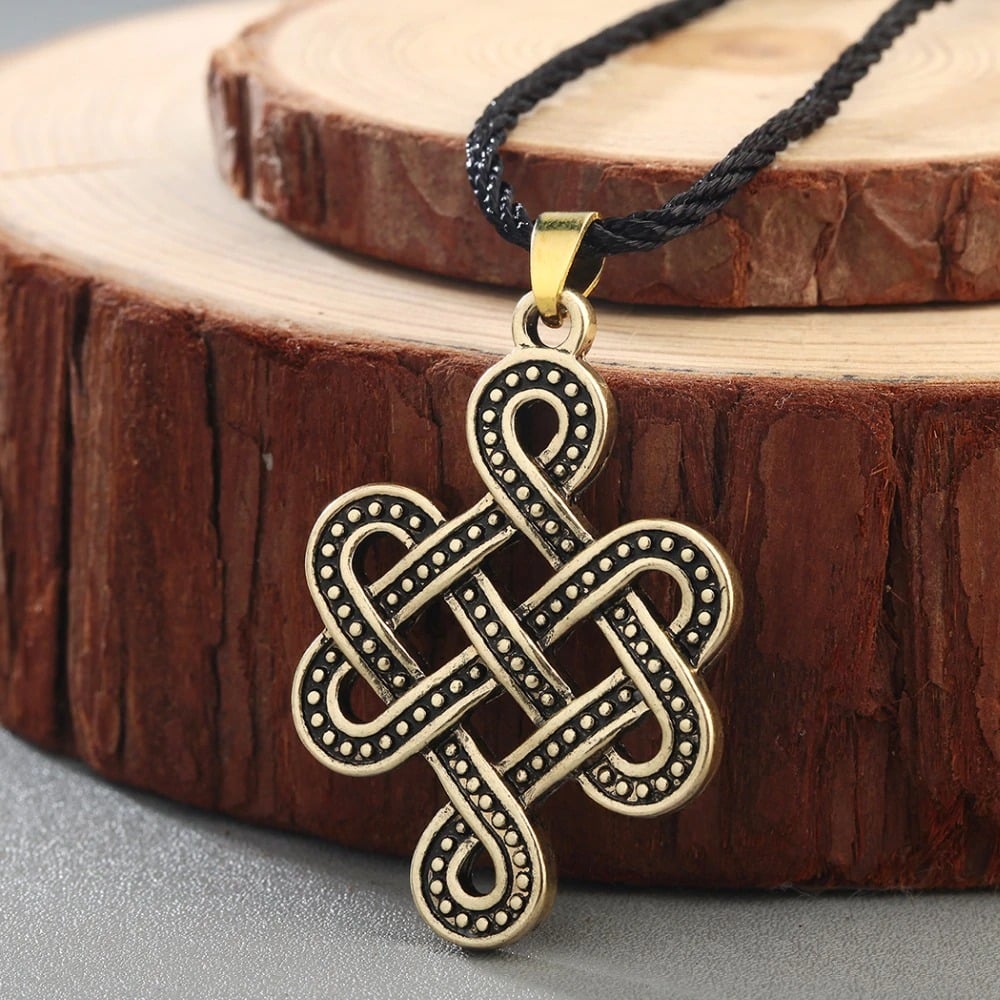 collier tibetain noeud sans fin