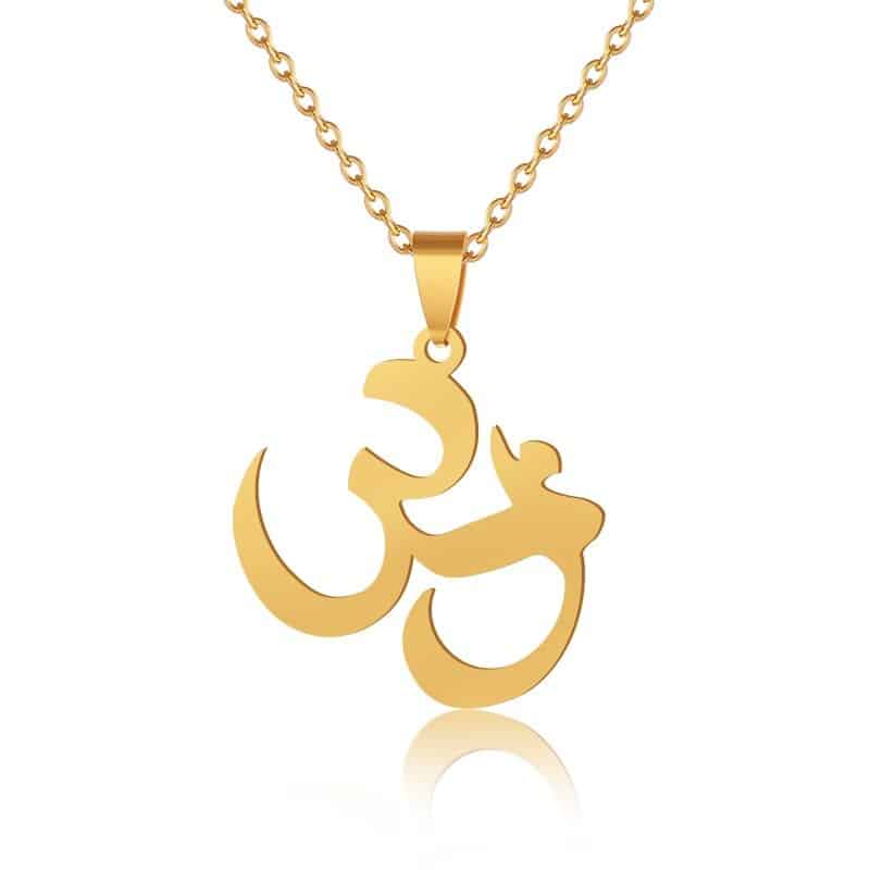 Collier tibétain Om Esprit Tibet Or 