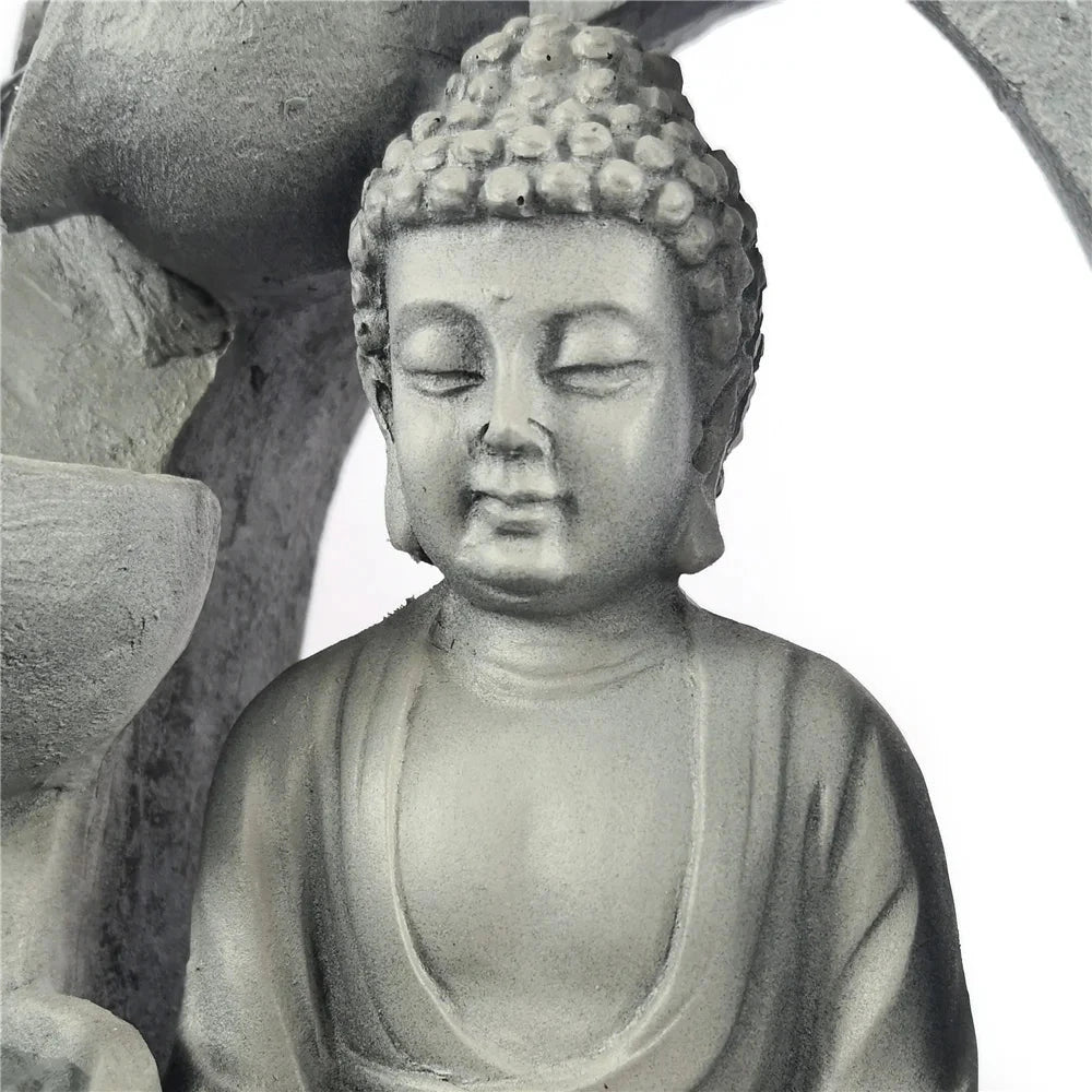 Fontaine Bouddha d’Intérieur avec LED Esprit Tibet 