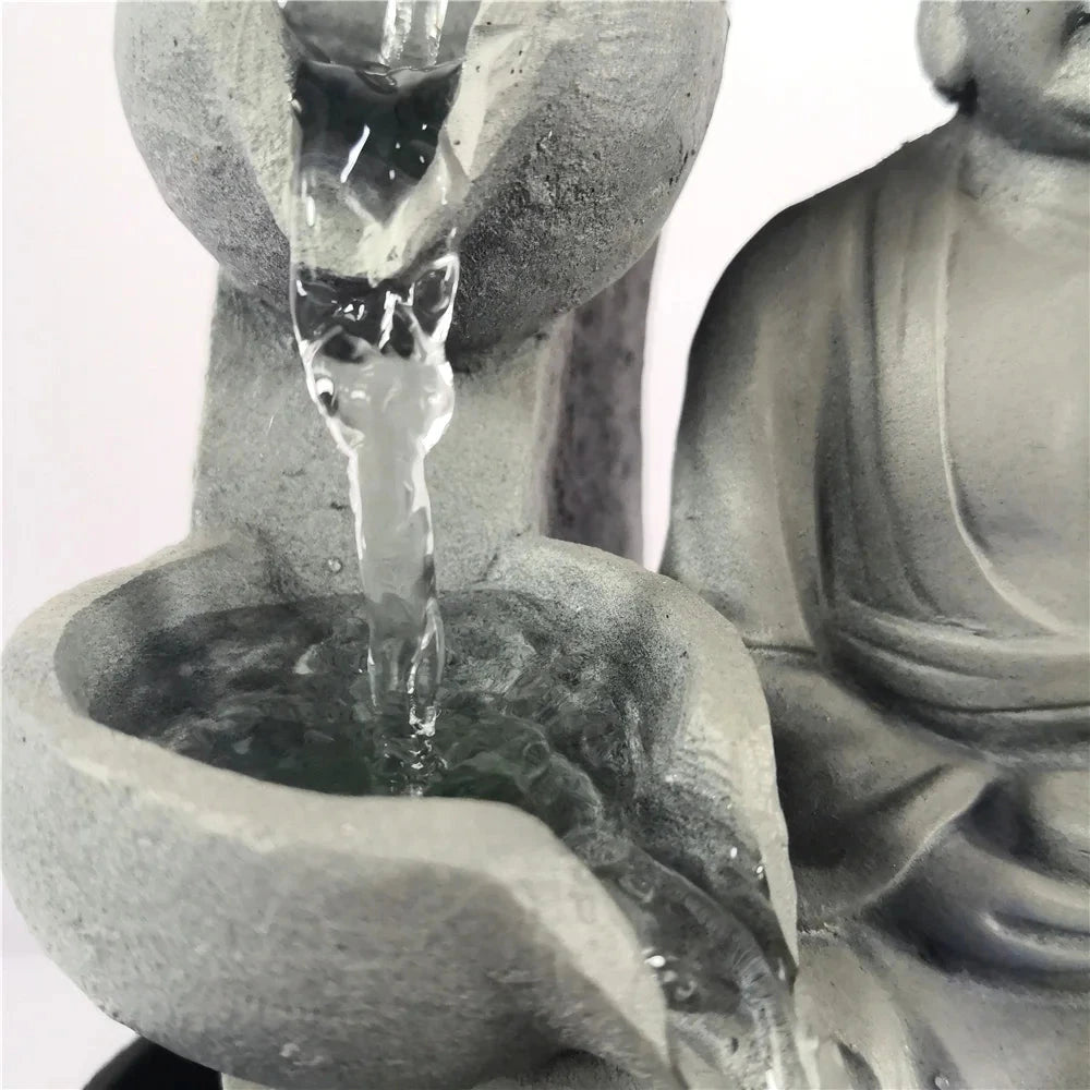 Fontaine Bouddha d’Intérieur avec LED Esprit Tibet 