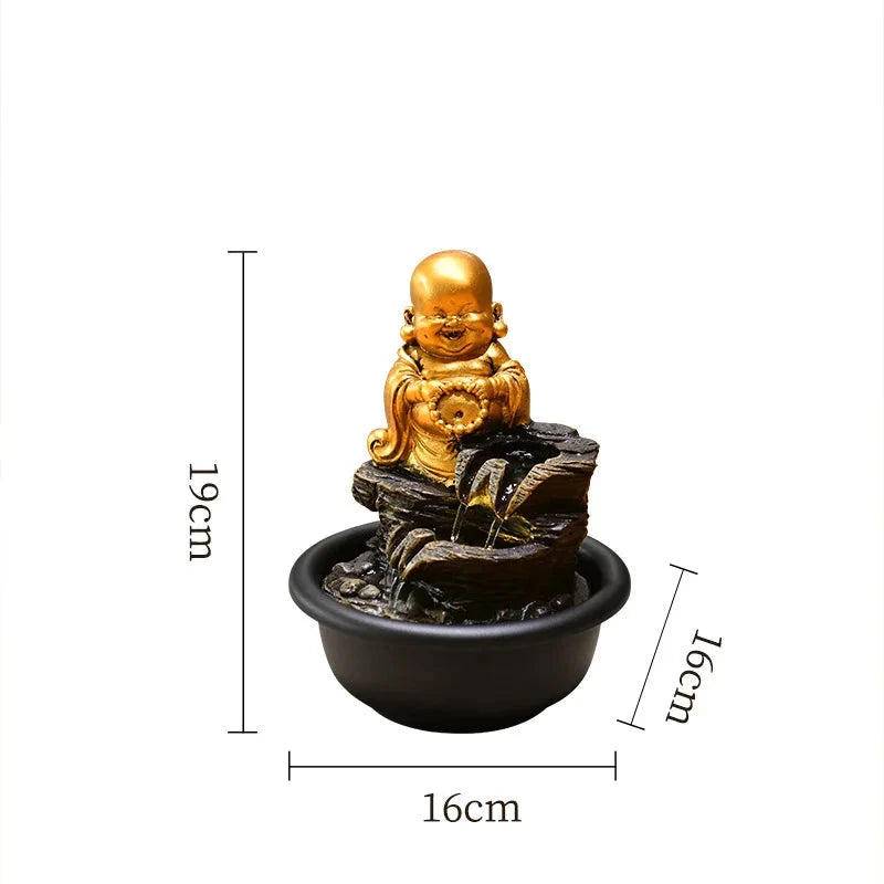 Fontaine Bouddha Zen, l'Eau qui Invite au Calme Esprit Tibet 