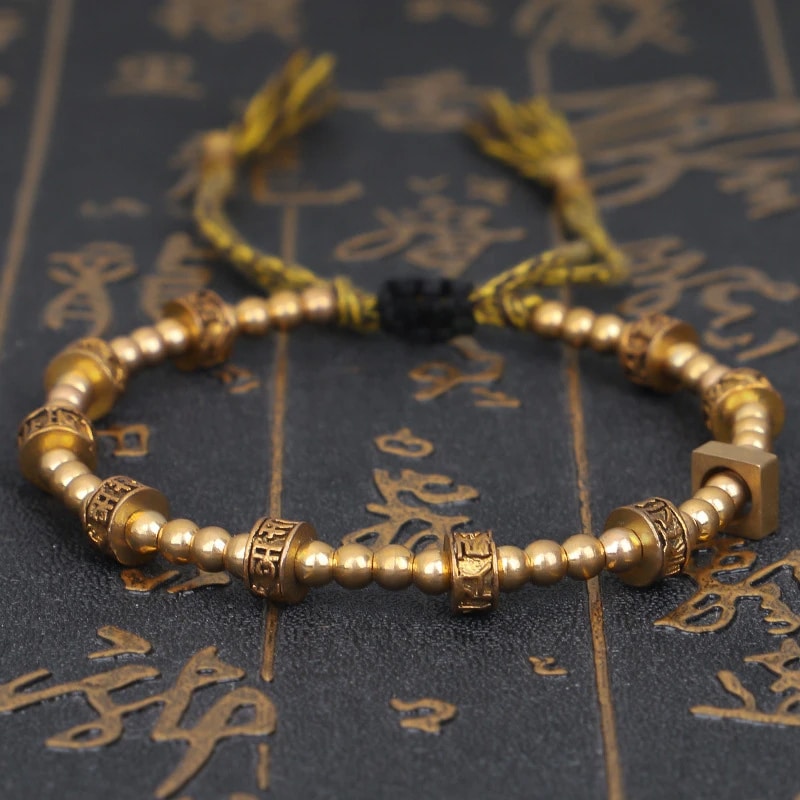 bracelet tibetain aux 6 proverbes ancestrales