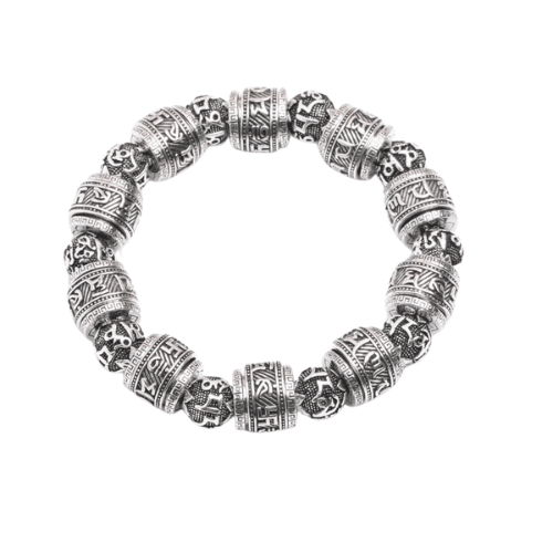 Jonc Tibétain en argent - Fait Main Esprit Tibet 