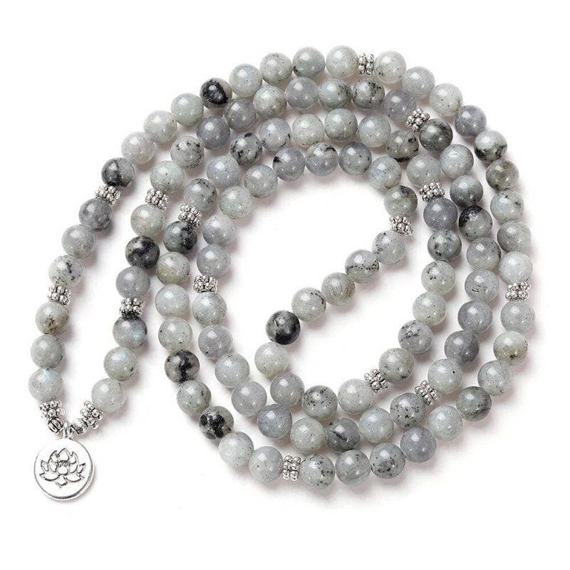 Mala tibétain en labradorite Esprit Tibet 