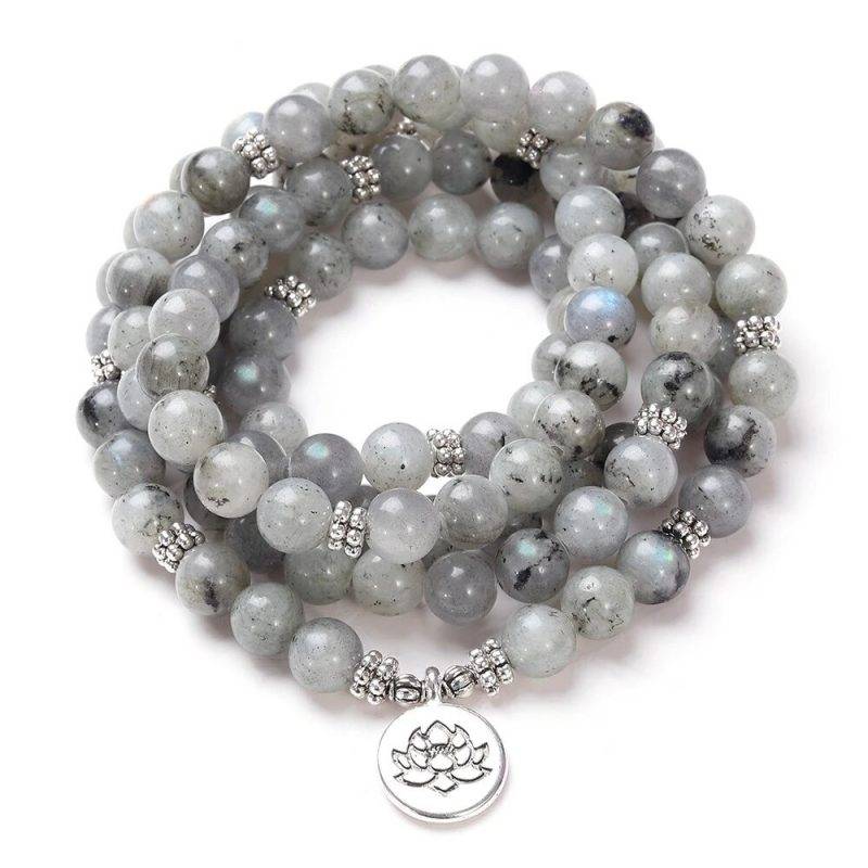 mala tibetain labradorite