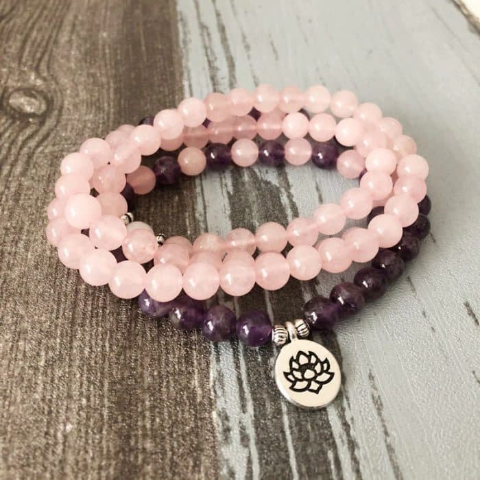 mala tibetain vrai fleur de lotus