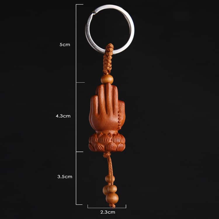 Porte-clé Bouddha - Main en prière Esprit Tibet 