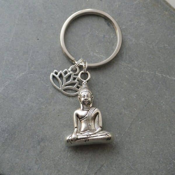 Porte-clés Bouddha - Fleur de lotus Esprit Tibet 