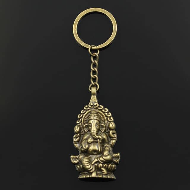 Porte-clés Bouddha Ganesh Esprit Tibet Bronze 