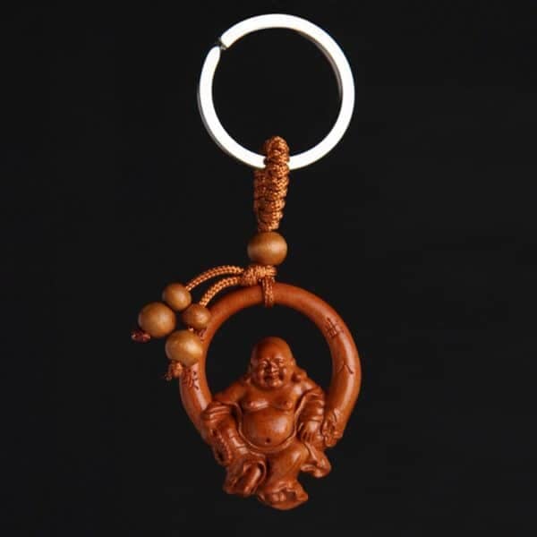 Porte-clés Bouddha marron clair Esprit Tibet 