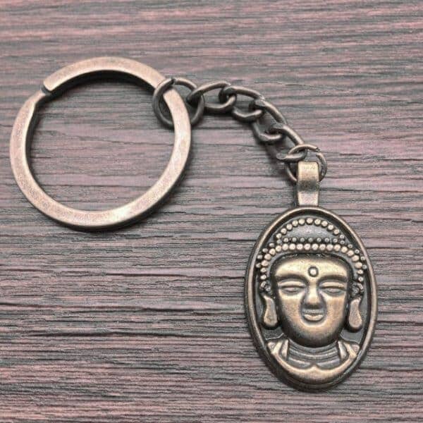 Porte-clés Bouddha - Multi pendentifs Esprit Tibet Bouddha tête 