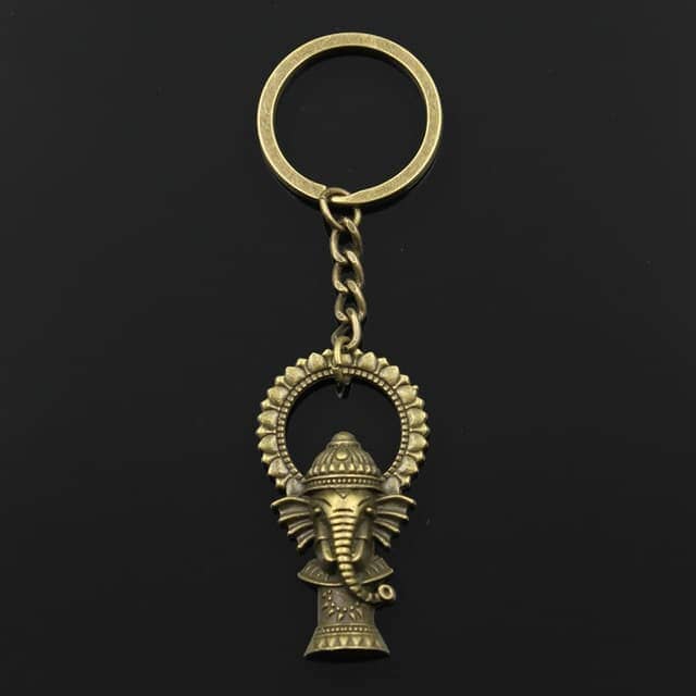 Porte-clés Bouddha - Pendentif Ganesh Esprit Tibet Bronze 
