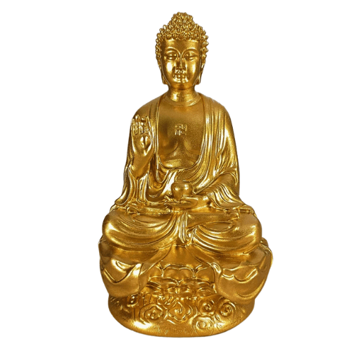 Statue Bouddha de médecine d'or intensifié - Shakya Muni Esprit Tibet 