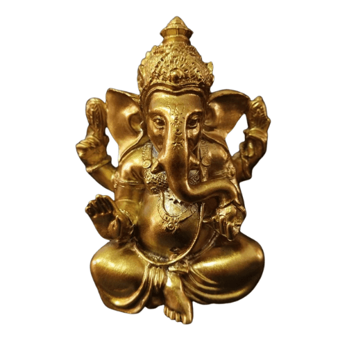 Statue Bouddha Ganesh Dorée Esprit Tibet 