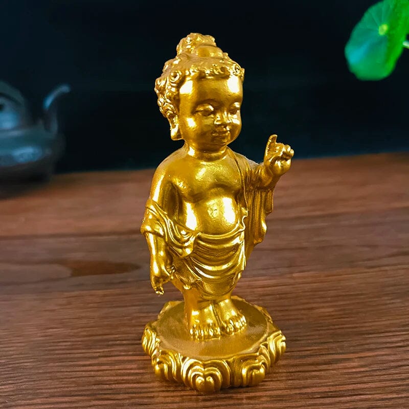 Statuette Bouddha Prince Porte Bonheur Esprit Tibet 
