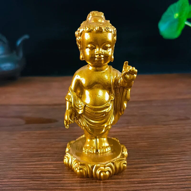 Statuette Bouddha Prince Porte Bonheur Esprit Tibet 