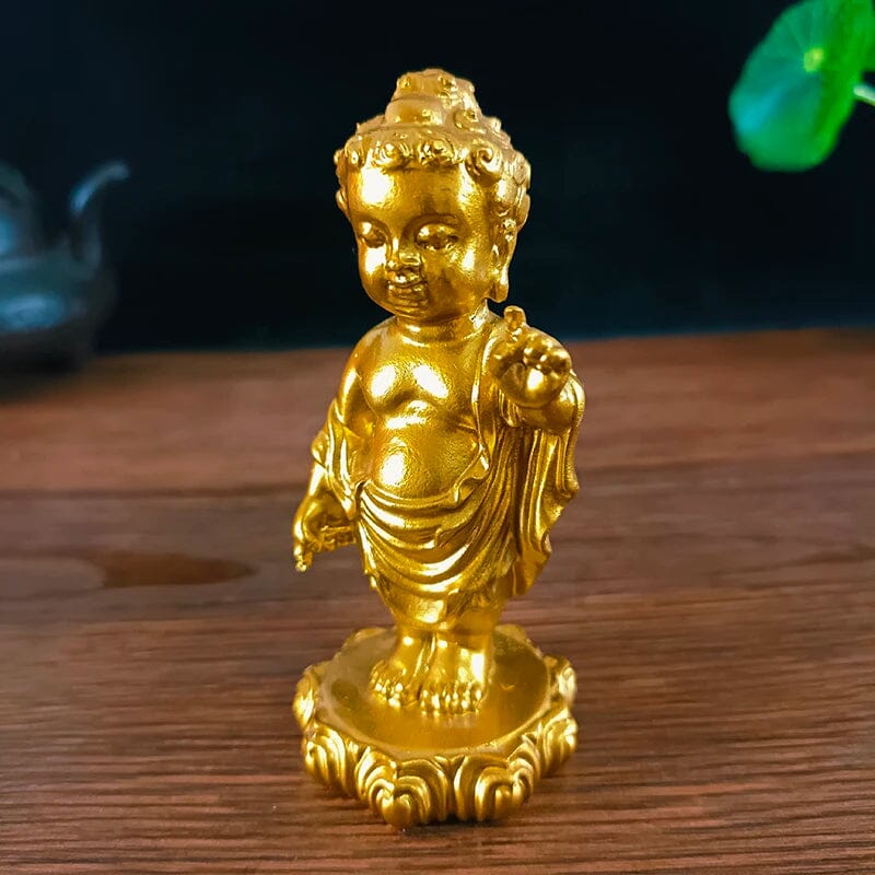 Statuette Bouddha Prince Porte Bonheur Esprit Tibet 
