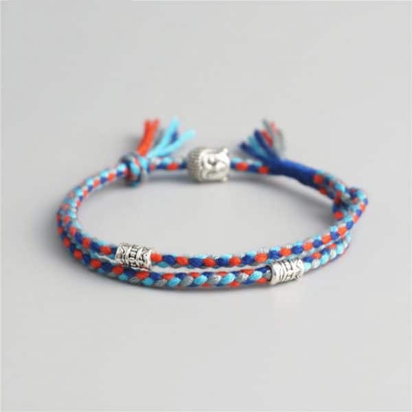 Bracelet Tibétain Fait Main Bleu