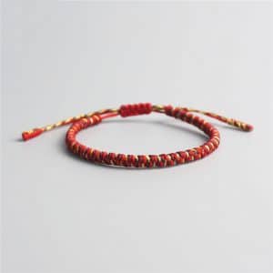 Bracelet de la chance – Tressé – Rouge/Jaune