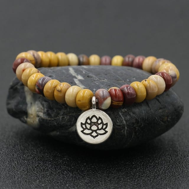 Bracelet 7 chakras pendentif - Lotus 2