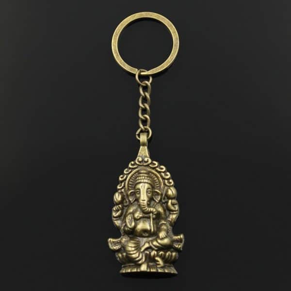 Nouveau Mode Porte Cl S 62x32mm Ganesha Bouddha L Phant Pendentifs Bricolage Hommes Bijoux Voiture Porte 1
