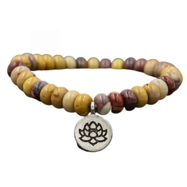 bracelet 7 chakras pendentif lotus