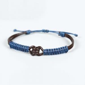 Bracelet tibétain anti-stress bleu