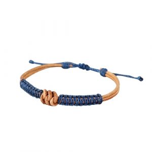 Bracelet tibétain noeud de protection bleu