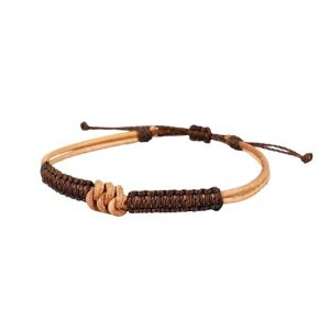 Bracelet tibétain noeud de protection marron