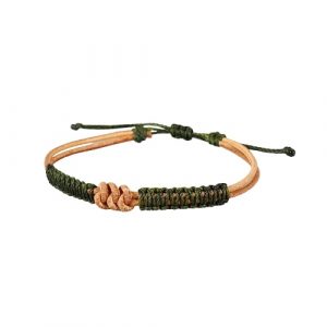 Bracelet tibétain noeud de protection vert