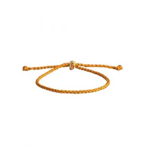 Bracelet tibétain nœud macramé orange