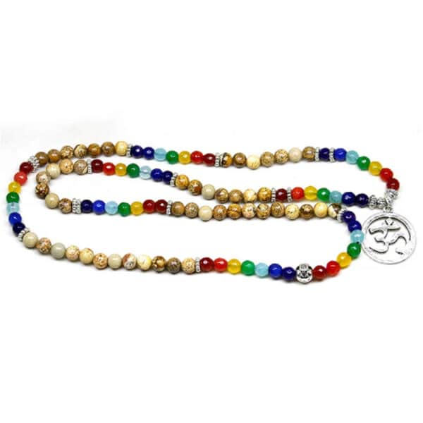 bracelet de perles œil de tigre 7 chakra mala